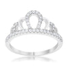 WildKlass 0.2ct Rhodium Plated Simple Crown Ring-WildKlass Jewelry