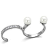 WildKlass Stainless Steel Ring High Polished (no Plating) Women Synthetic White-WildKlass Jewelry