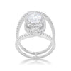WildKlass 2.4ct CZ Rhodium Plated Contemporary Cocktail Ring-WildKlass Jewelry