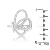 WildKlass 0.4ct CZ Rhodium Plated Pave Butterfly Ring-WildKlass Jewelry