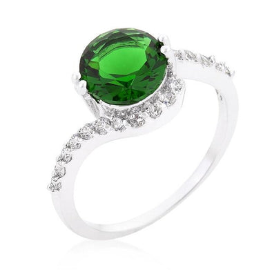 WildKlass Green Swirling Engagement Ring-WildKlass Jewelry