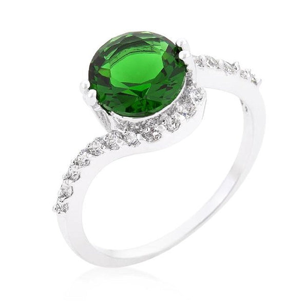 WildKlass Green Swirling Engagement Ring-WildKlass Jewelry