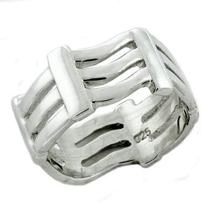 WildKlass 925 Sterling Silver Ring High-Polished Women-WildKlass Jewelry