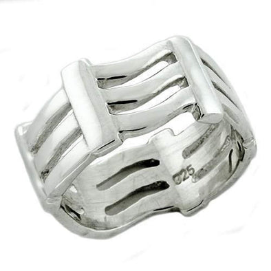 WildKlass 925 Sterling Silver Ring High-Polished Women-WildKlass Jewelry