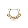 Golden Sabre Arc WildKlass Septum Clicker-WildKlass Jewelry