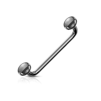 Flat Disc Ends 90 Degree Bent Staple WildKlass Barbells for Surface and Snake Eye Tongue Piercings-WildKlass Jewelry