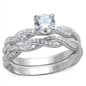 WildKlass 925 Sterling Silver Ring Rhodium Women AAA Grade CZ Clear-WildKlass Jewelry