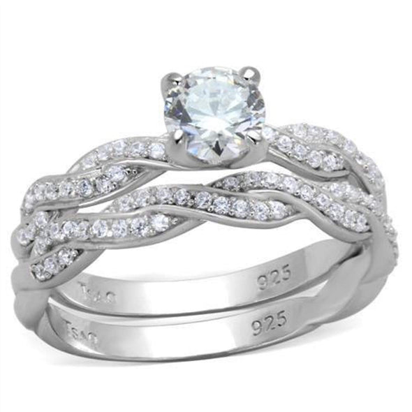 WildKlass 925 Sterling Silver Ring Rhodium Women AAA Grade CZ Clear-WildKlass Jewelry
