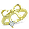 WildKlass Stainless Steel Ring IP Gold Women AAA Grade CZ Clear-WildKlass Jewelry