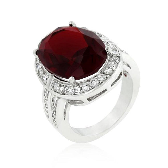WildKlass Ruby Red Cocktail Ring-WildKlass Jewelry