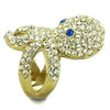 WildKlass Stainless Steel Ring IP Gold Women Top Grade Crystal Multi Color-WildKlass Jewelry