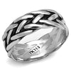 WildKlass Stainless Steel Ring High Polished Men Epoxy Jet-WildKlass Jewelry