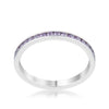 WildKlass 0.5ct Lavender CZ Stainless Steel Eternity Band-WildKlass Jewelry