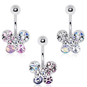 316L Stainless Steel Art of Brilliance Butterfly Gleam WildKlass Navel Ring-WildKlass Jewelry