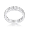 WildKlass 1.3ct CZ Rhodium Plated Classic Band Ring-WildKlass Jewelry