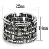 WildKlass Stainless Steel Ring High Polished Women Top Grade Crystal Multi Color-WildKlass Jewelry