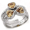 WildKlass Stainless Steel Ring Rhodium Women AAA Grade CZ Clear-WildKlass Jewelry