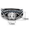 WildKlass Stainless Steel Ring IP Women AAA Grade CZ Clear-WildKlass Jewelry