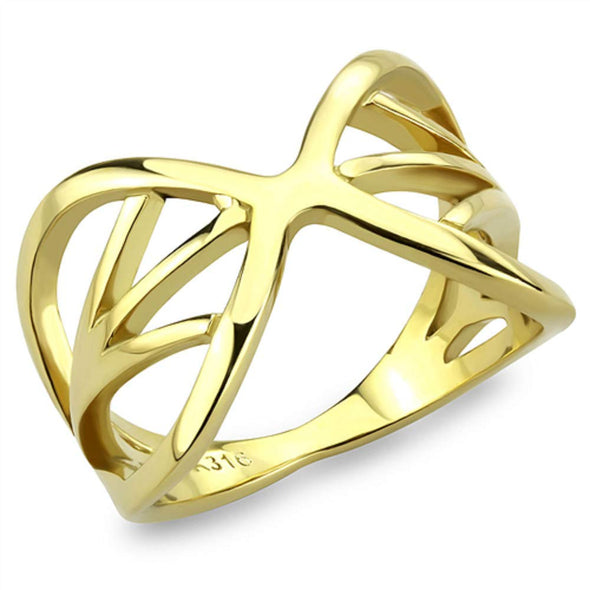 WildKlass Stainless Steel Ring IP Gold Women-WildKlass Jewelry