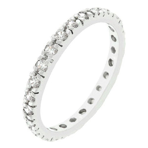 WildKlass Clear Cubic Zirconia Eternity Ring-WildKlass Jewelry