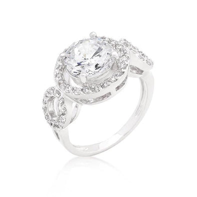 WildKlass Round Cut Trio Cubic Zirconia Ring-WildKlass Jewelry