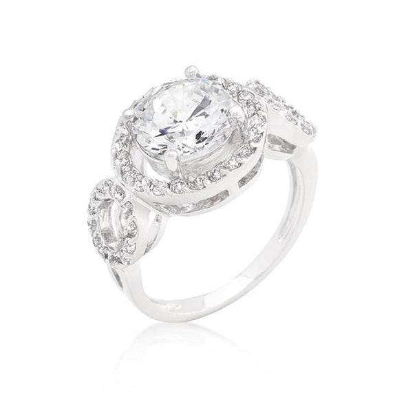 WildKlass Round Cut Trio Cubic Zirconia Ring-WildKlass Jewelry