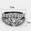 WildKlass Stainless Steel Western Ring High Polished (no Plating) Women AAA Grade CZ Clear-WildKlass Jewelry
