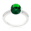 WildKlass Green Oval Cubic Zirconia Engagement Ring-WildKlass Jewelry