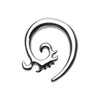 Oceanic Waves Steel Ear Gauge Spiral Hanging WildKlass Taper-WildKlass Jewelry