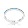 WildKlass 0.5ct Sapphire CZ Stainless Steel Eternity Band-WildKlass Jewelry