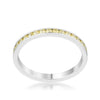 WildKlass 0.5ct Jonquil CZ Stainless Steel Eternity Band-WildKlass Jewelry
