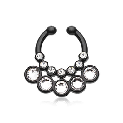 Colorline Aureole Gemina Sparkle WildKlass Fake Septum Clip-On Ring-WildKlass Jewelry