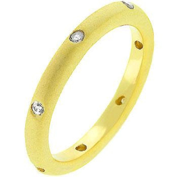 WildKlass Matte Gold Wedding Band-WildKlass Jewelry