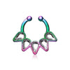 Colorline Quinary Spear WildKlass Fake Septum Clip-On Ring-WildKlass Jewelry