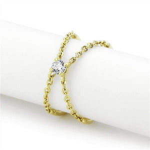 WildKlass Stainless Steel Ring IP Gold Women AAA Grade CZ Clear-WildKlass Jewelry