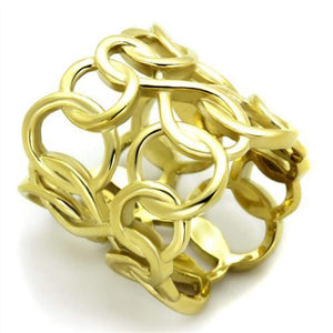 WildKlass Stainless Steel Ring IP Gold Women-WildKlass Jewelry
