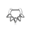 Sparkle Quinary Spear WildKlass Septum Clicker-WildKlass Jewelry