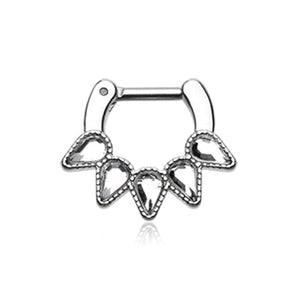 Sparkle Quinary Spear WildKlass Septum Clicker-WildKlass Jewelry