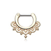 Golden Celestial Filigree WildKlass Septum Clicker-WildKlass Jewelry