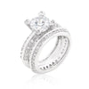 WildKlass Cubic Zirconia Round Cut Pave Ring Set-WildKlass Jewelry