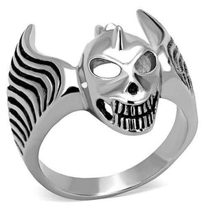 WildKlass Stainless Steel Ring High Polished (no Plating) Men Epoxy Jet-WildKlass Jewelry