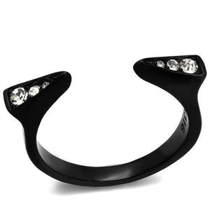 WildKlass Stainless Steel Ring IP Women Top Grade Crystal Clear-WildKlass Jewelry