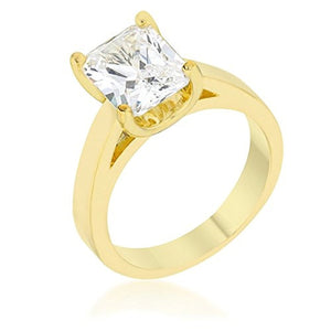 WildKlass Cubic Zirconia Radiant Solitaire Ring-WildKlass Jewelry