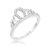 WildKlass 0.2ct Rhodium Plated Simple Crown Ring-WildKlass Jewelry