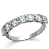 WildKlass Stainless Steel Ring High Polished Women AAA Grade CZ Clear-WildKlass Jewelry