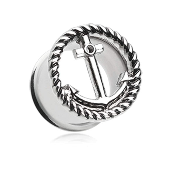 Classic Knotted Anchor Ear Gauge Tunnel WildKlass Plug-WildKlass Jewelry