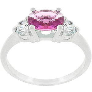 WildKlass Oval Treble Cubic Zirconia Ring-WildKlass Jewelry