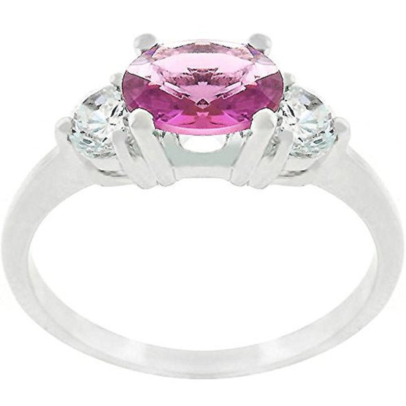 WildKlass Oval Treble Cubic Zirconia Ring-WildKlass Jewelry