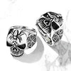 WildKlass Spider Web Skull 316L Stainless Steel Cast Ring-WildKlass Jewelry