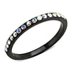 WildKlass Stainless Steel Ring IP Women Top Grade Crystal Aurora Borealis (Rainbow Effect)-WildKlass Jewelry